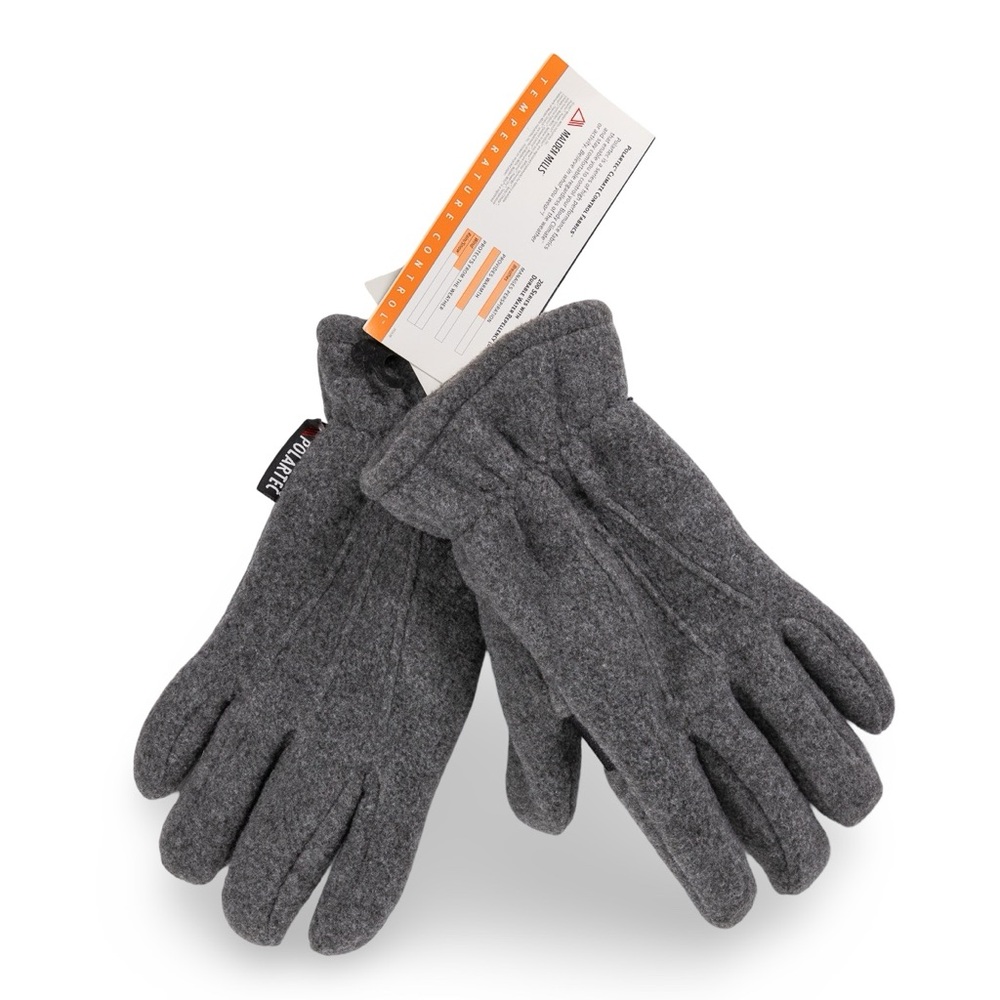 NWT: Vintage Fownes Polartec Fleece Gloves - L/XL Gray: Winter Warm Thermal